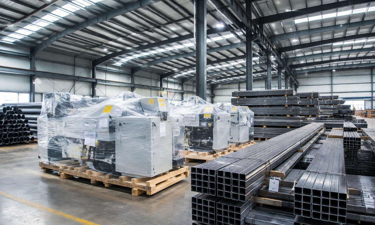 Produtos e equipamentos em ambiente industrial